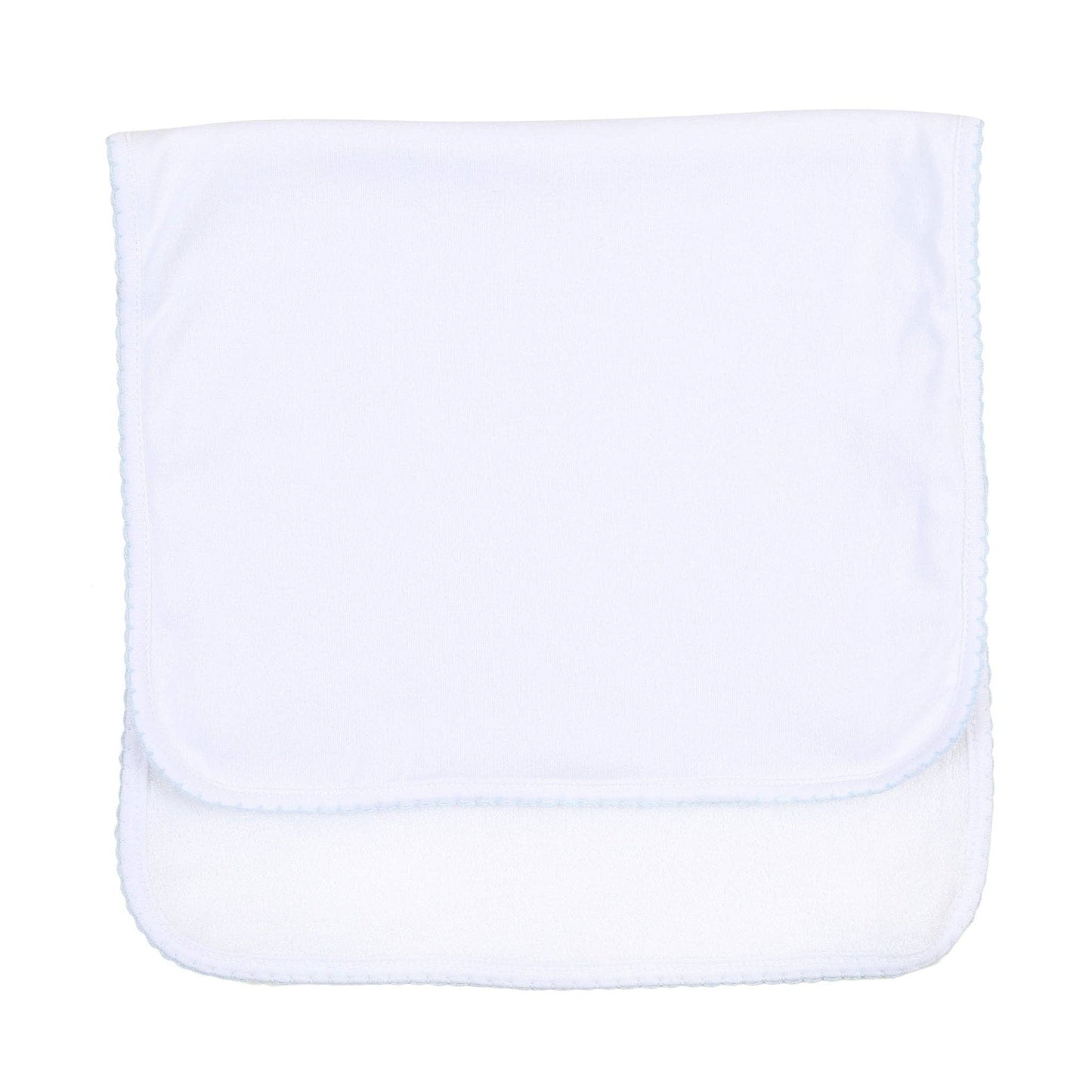 Essentials Blue Trim Burp Cloth: One Size