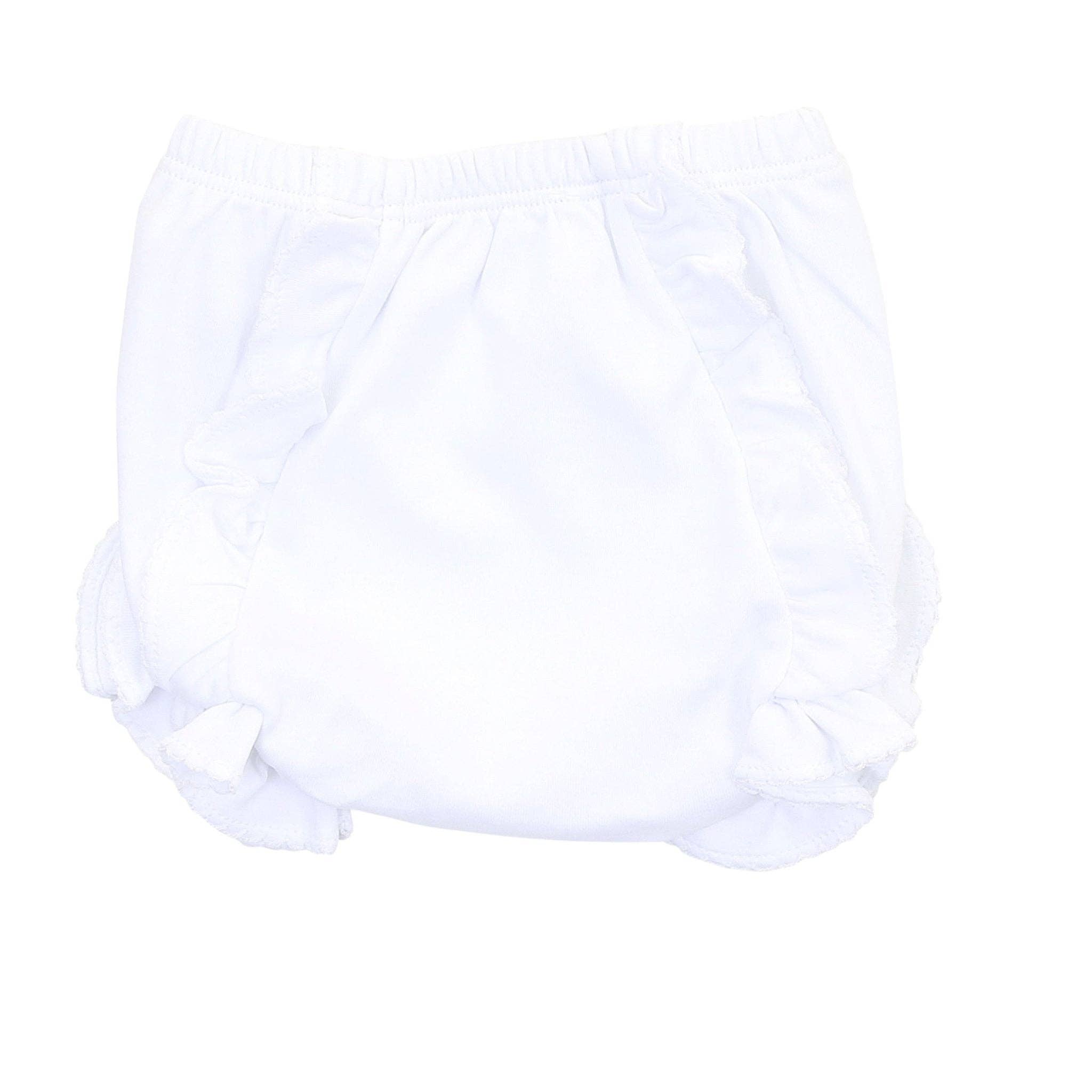 Essentials Monogram Diaper Cover with White Trim