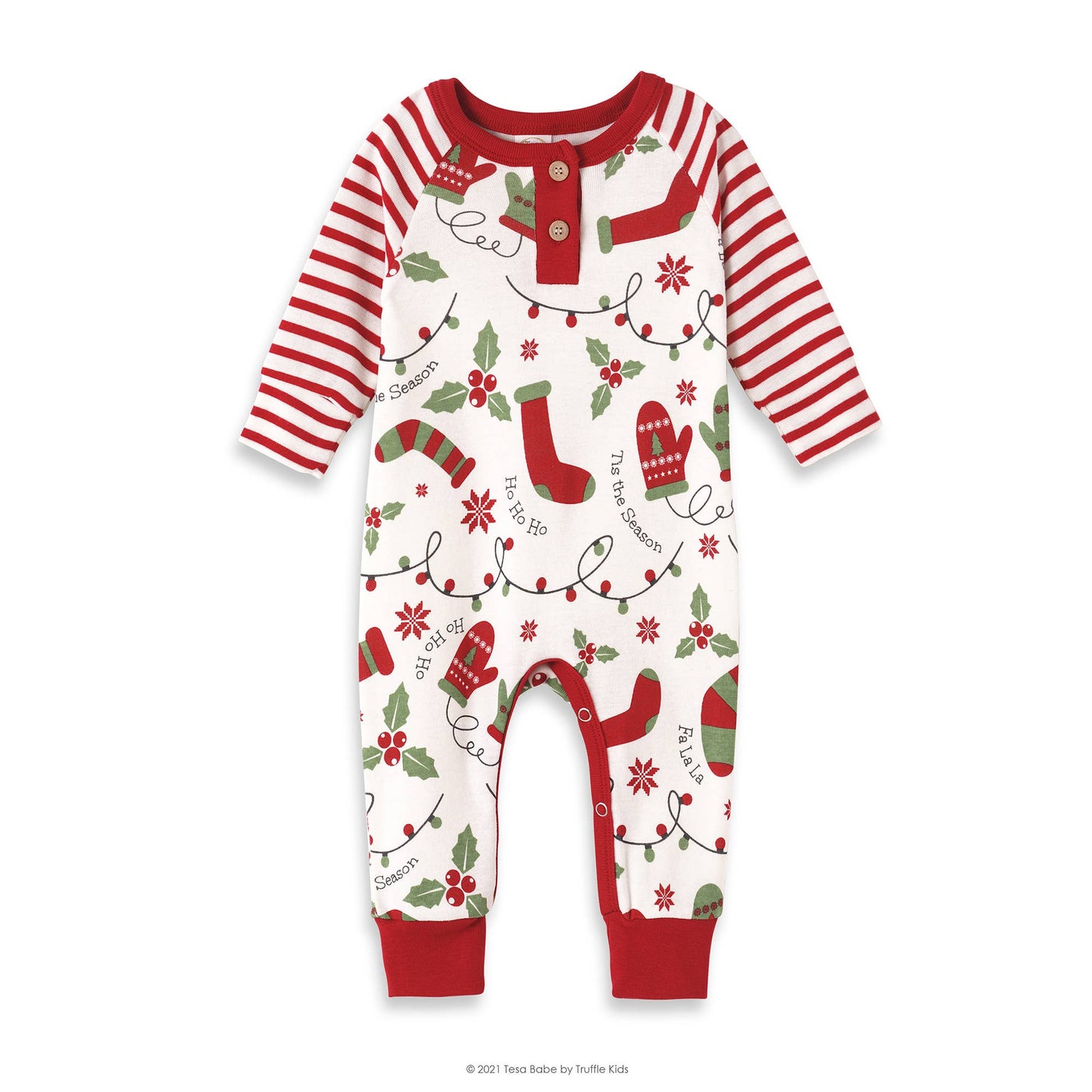 Baby's 'Tis The Season Bamboo Romper: 9-12 months
