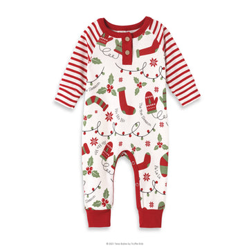 Baby's 'Tis The Season Bamboo Romper: 3-6 months