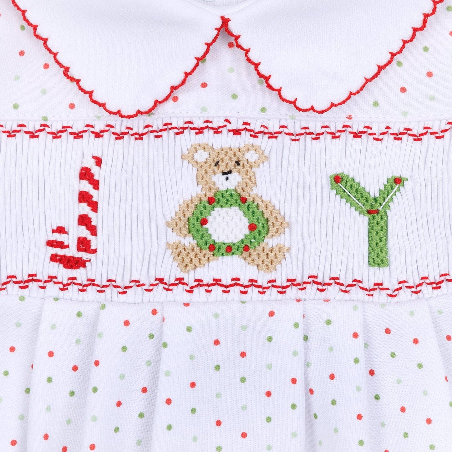 Christmas Joy Classics Smocked Short Sleeve Bubble - Red Boy