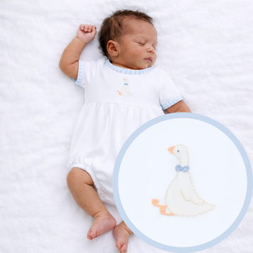 Silly Goose Bubble - Light Blue: 3 Months