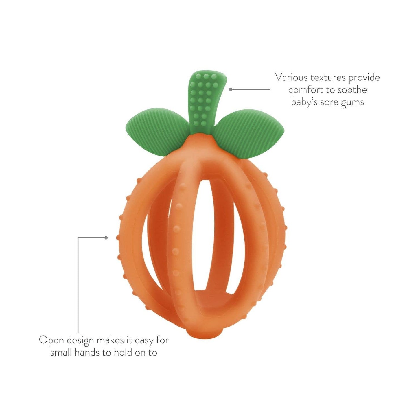 Bitzy Biter™ Teething Ball Baby Teether: Pink Lemonade
