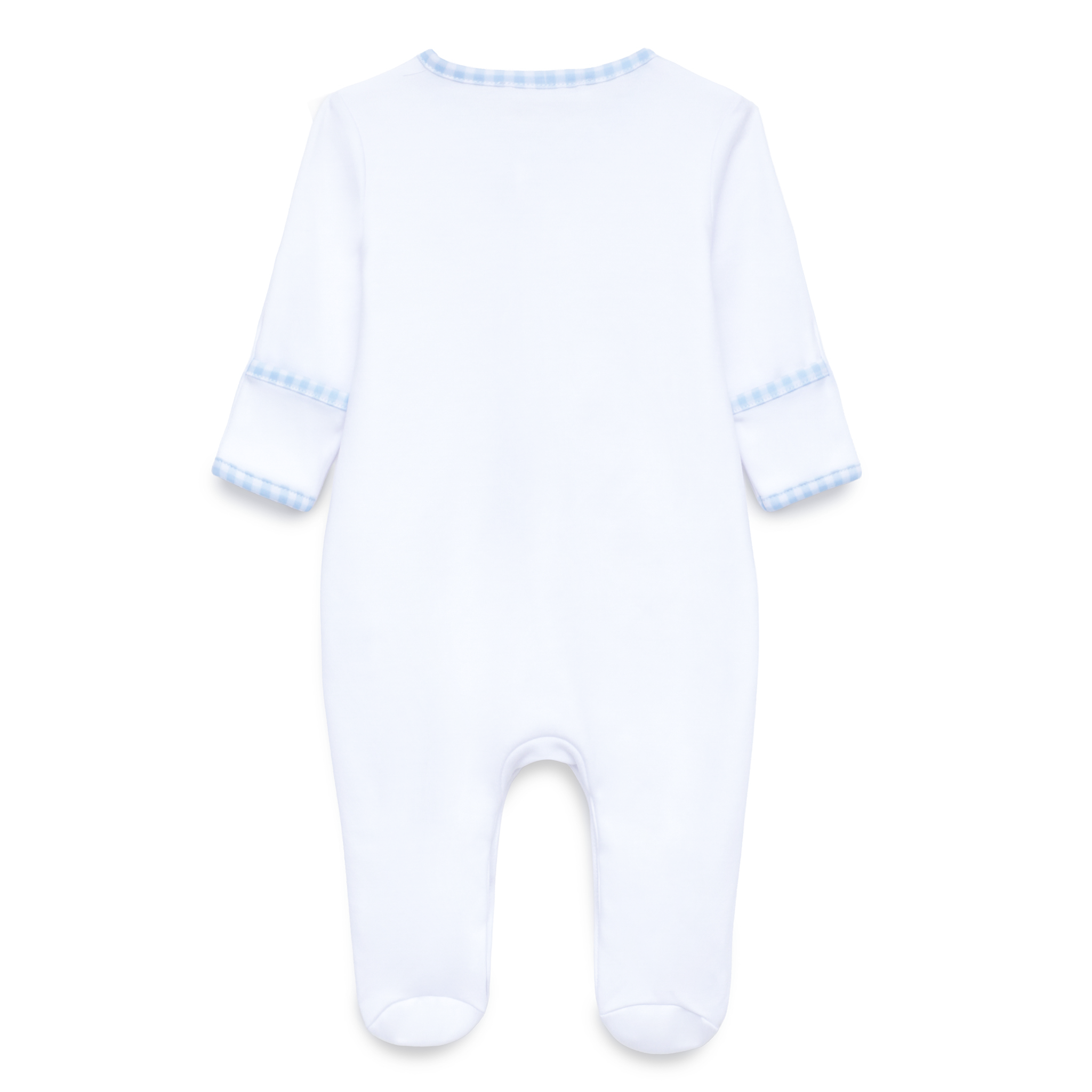 Silly Goose Footie - Light Blue: Newborn
