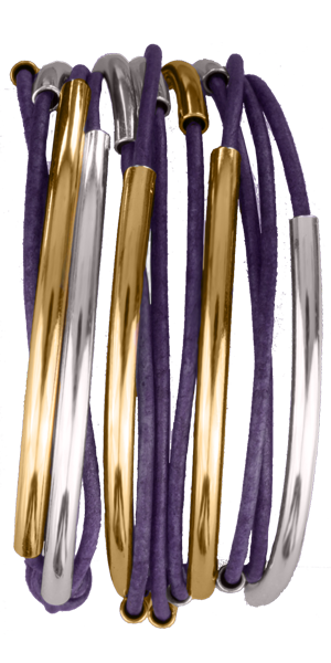 Lizzy Classic 4 Strand Gold & Silver : Large