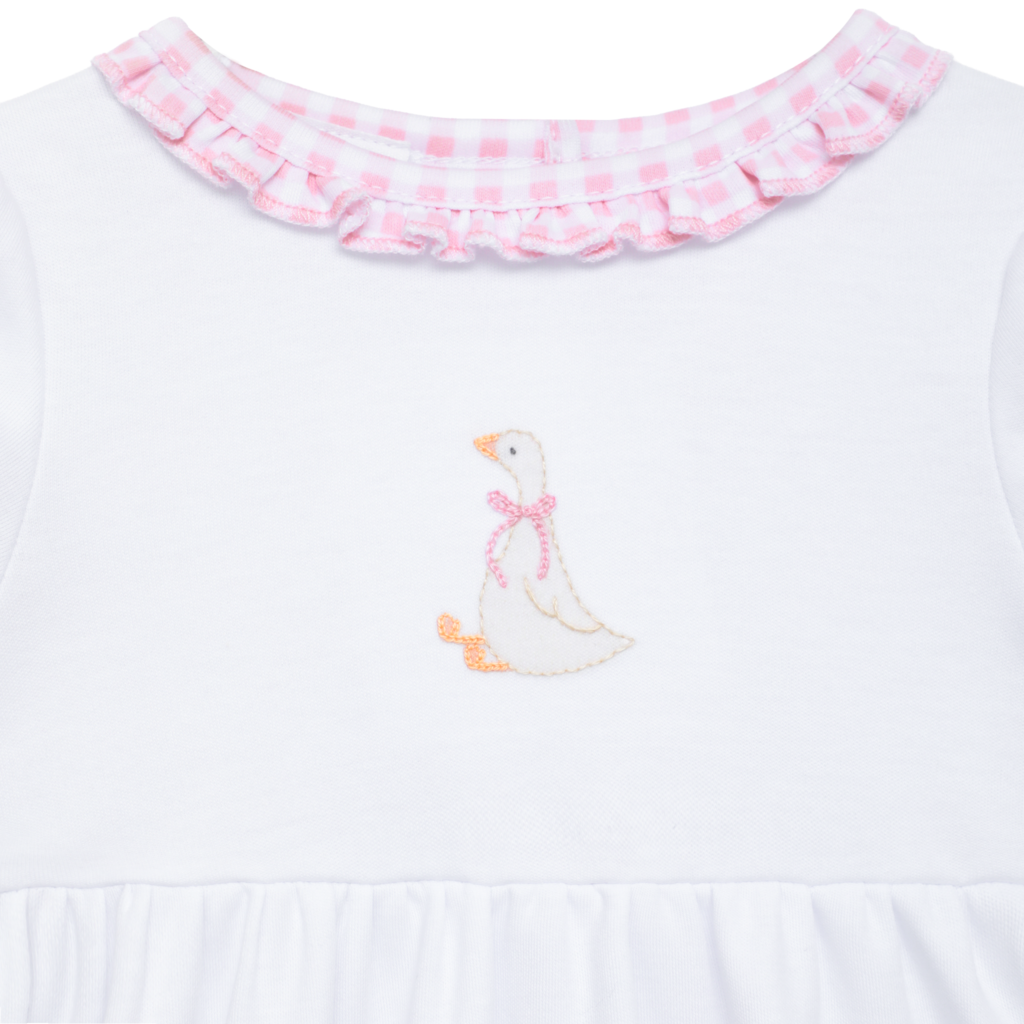 Silly Goose Ruffle Bubble - Pink: 9 Months