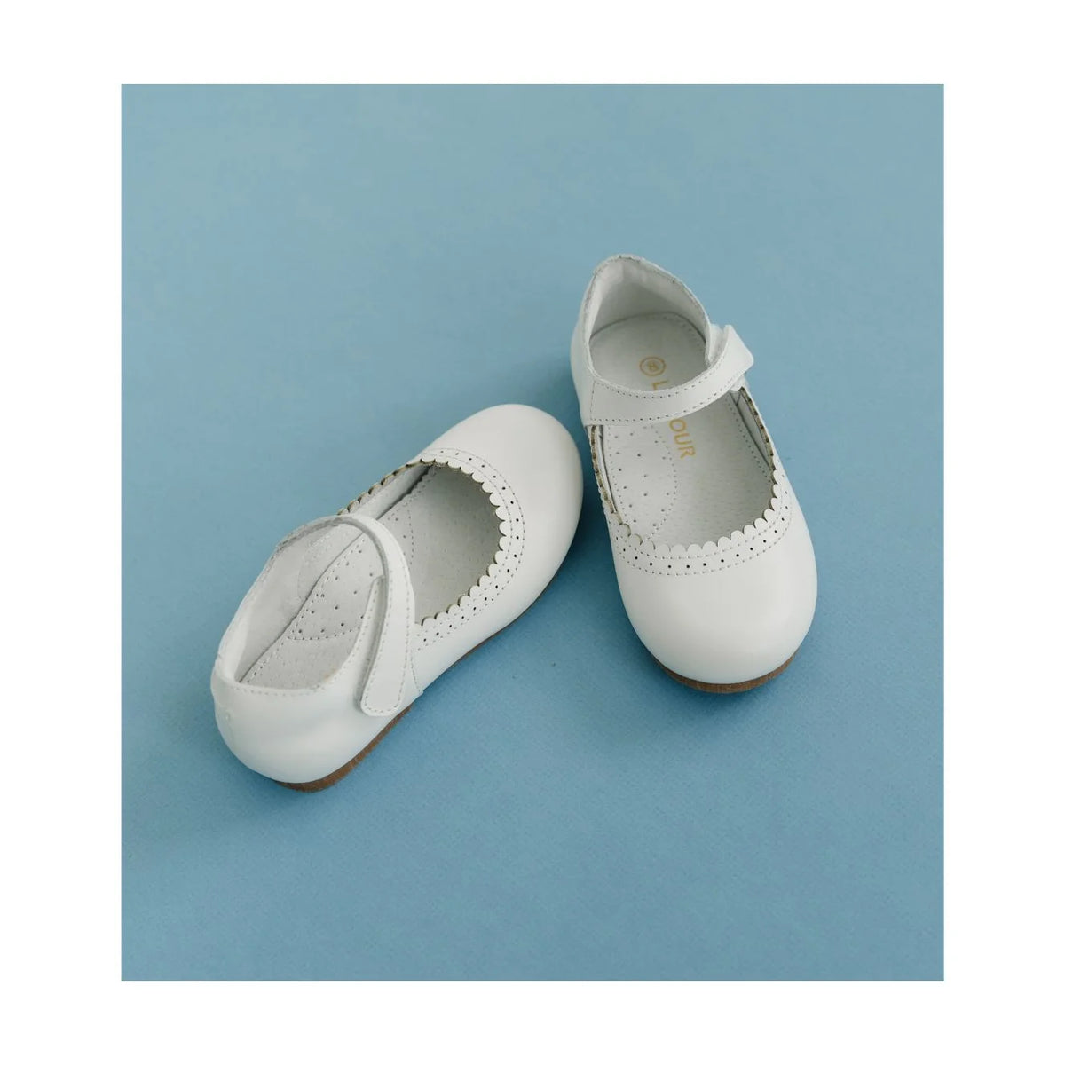 L'Amour Lucille Scalloped Flat-White