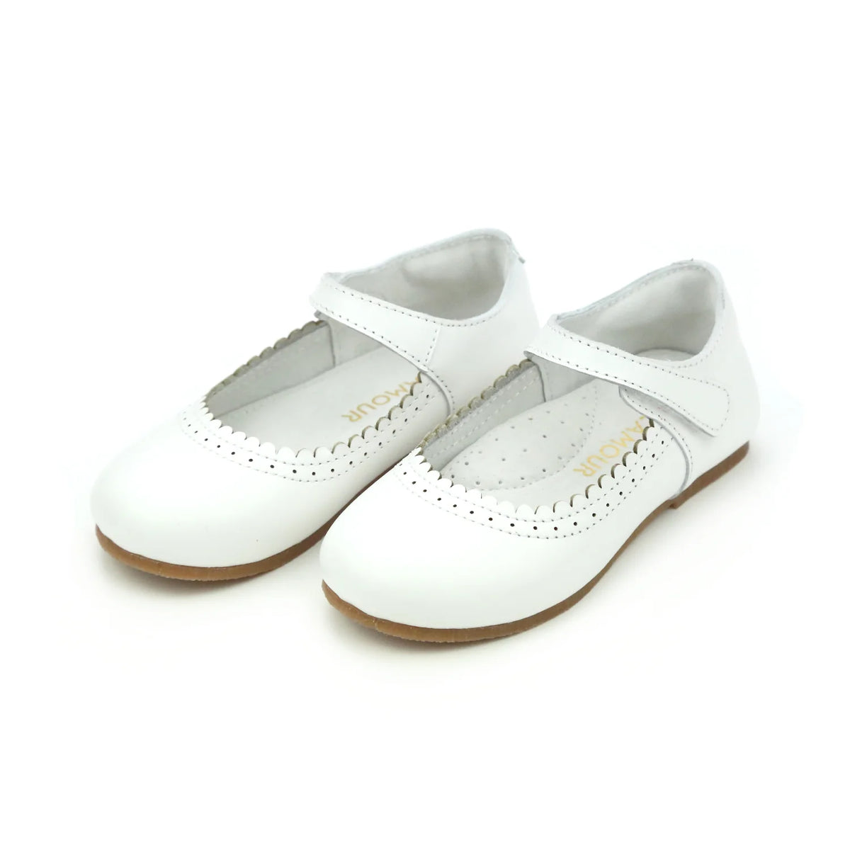 L'Amour Lucille Scalloped Flat-White