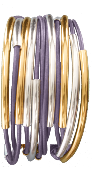 Lizzy Classic 4 Strand Gold & Silver : Large