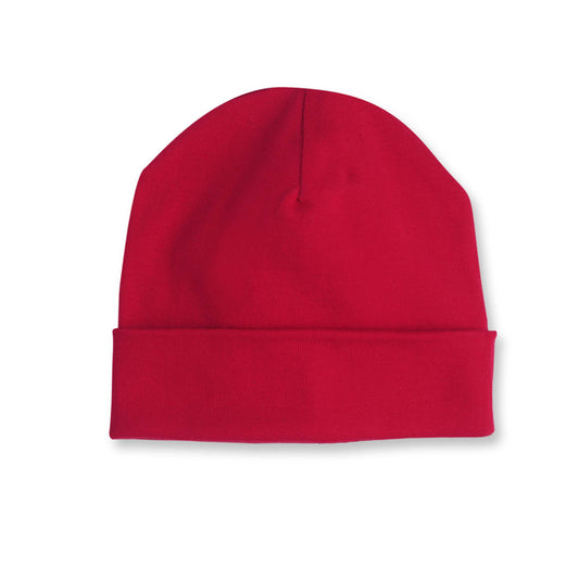 Baby's Christmas Red & Green Cotton Hats: Red / 3-24M