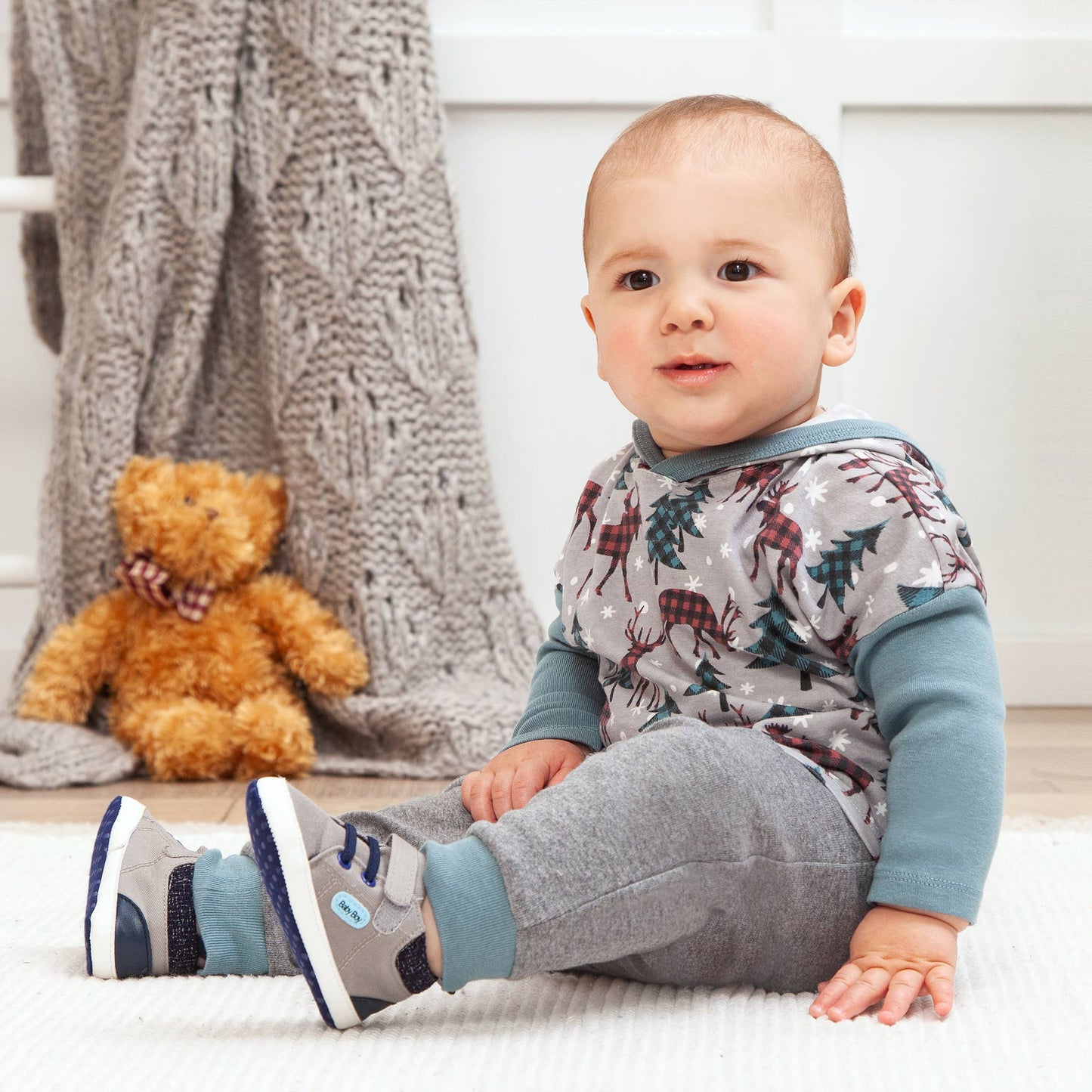 Christmas Boy's Bamboo Top & Pants-Family Matching: 18-24M