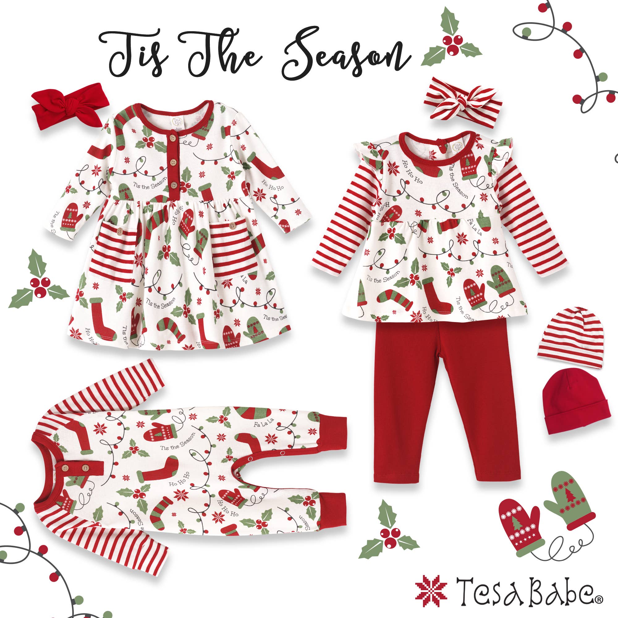 Baby's 'Tis The Season Bamboo Romper: 6-9 months