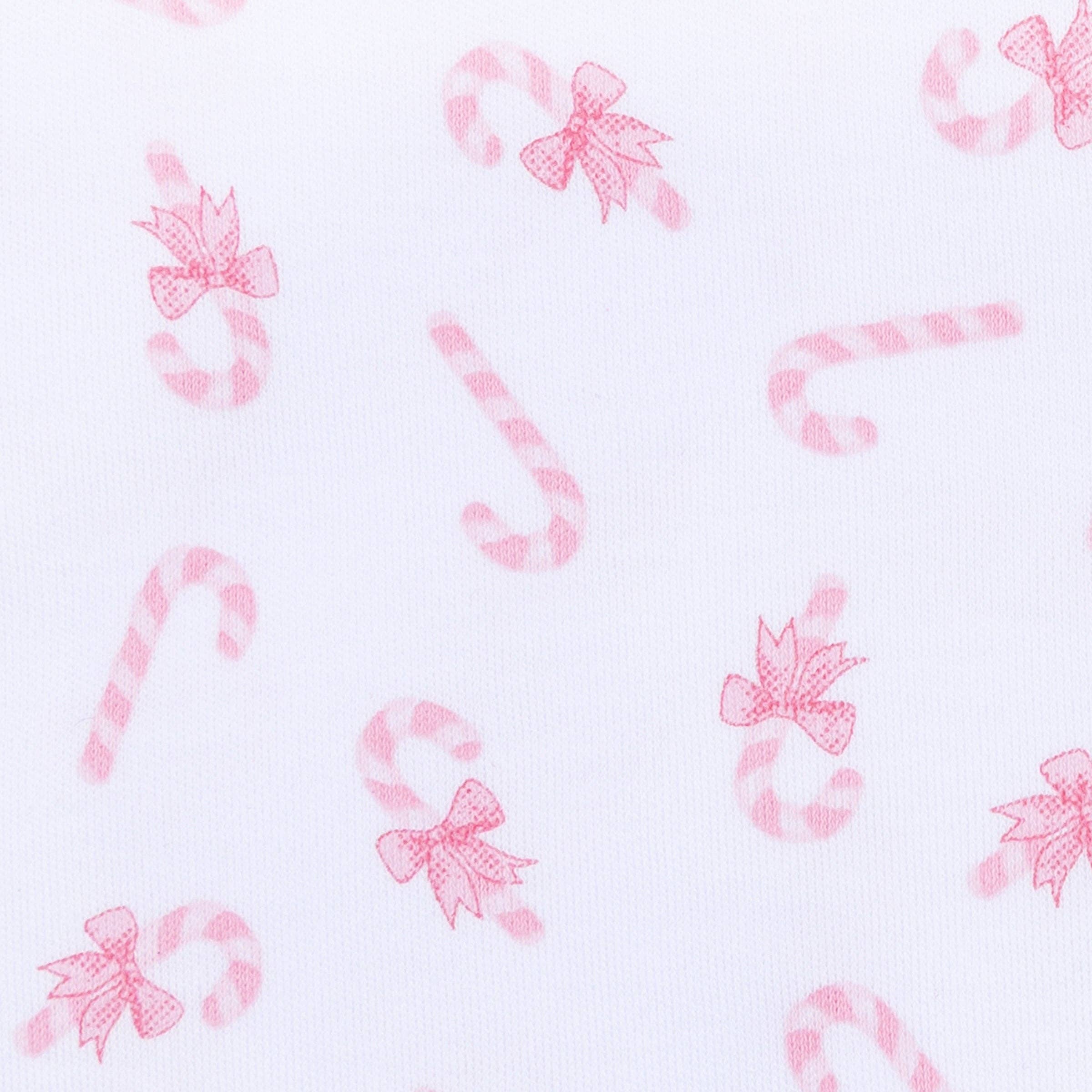 Sweet Peppermint Print Zip Footie