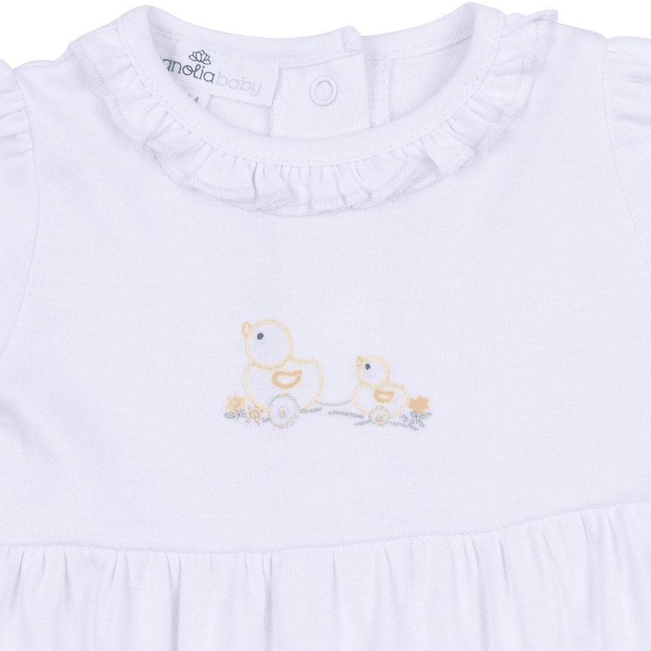 Vintage Duckie Pulltoy Bubble - Pink: 6 Months