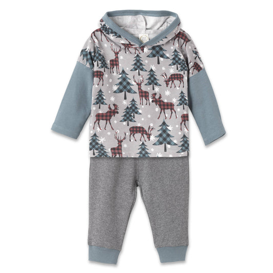 Christmas Boy's Bamboo Top & Pants-Family Matching: 18-24M