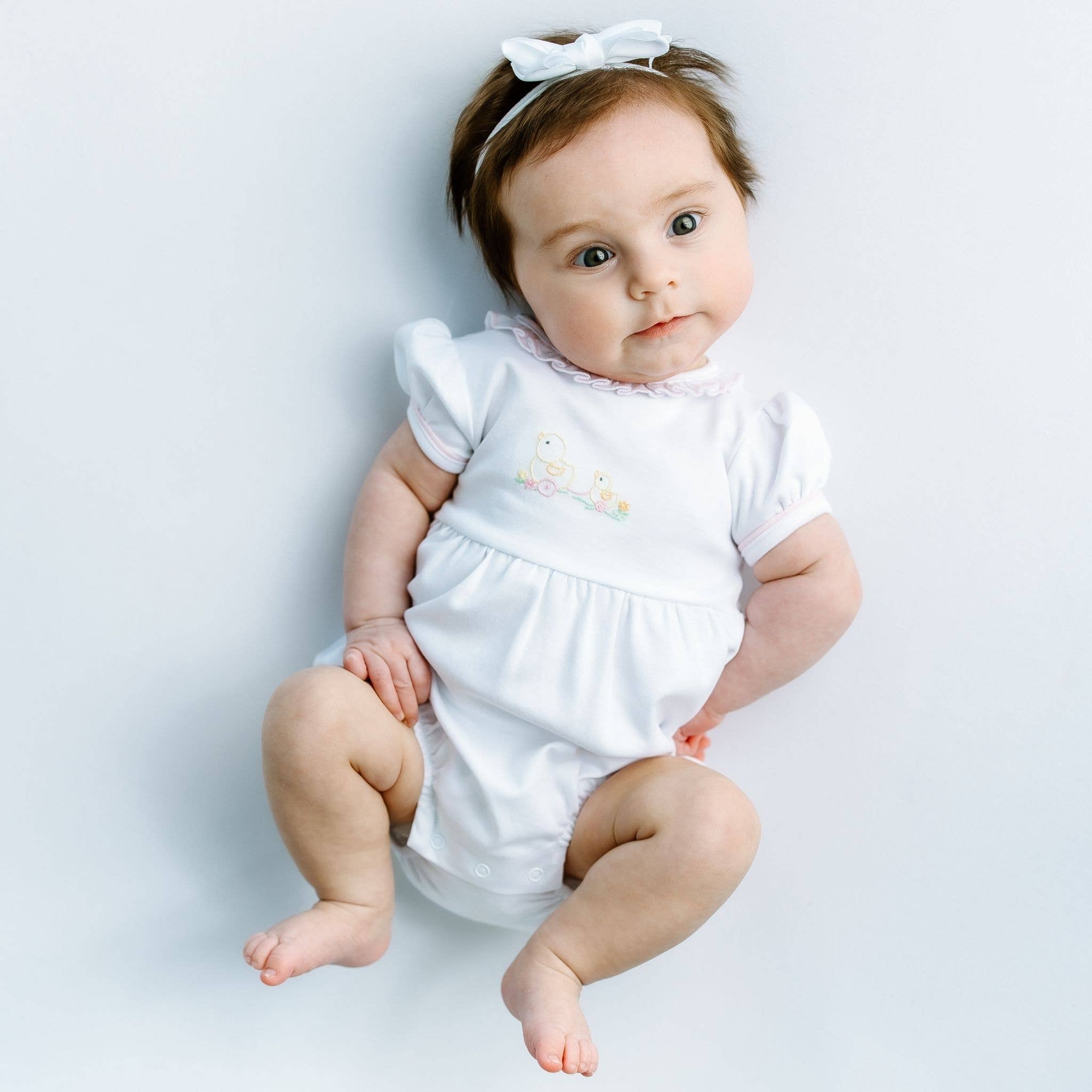 Vintage Duckie Pulltoy Bubble - Pink: 6 Months