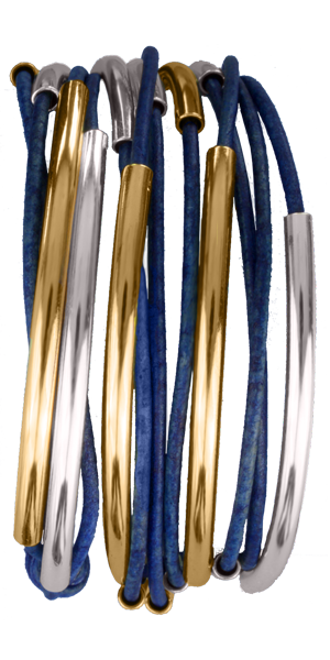 Lizzy Classic 4 Strand Gold & Silver : Large