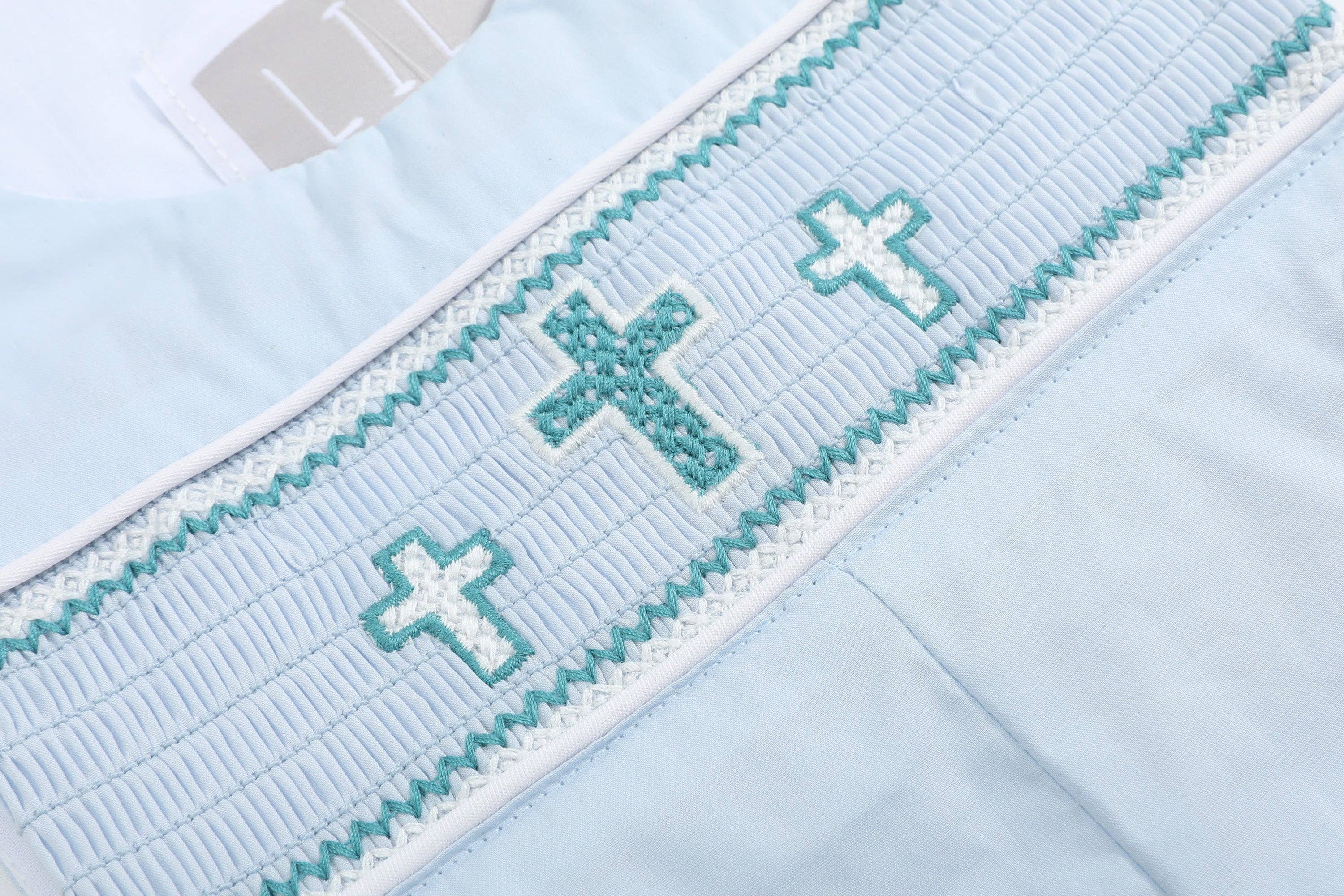Blue Crosses Smocked JonJon