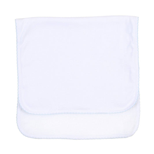 Essentials Blue Trim Burp Cloth: One Size