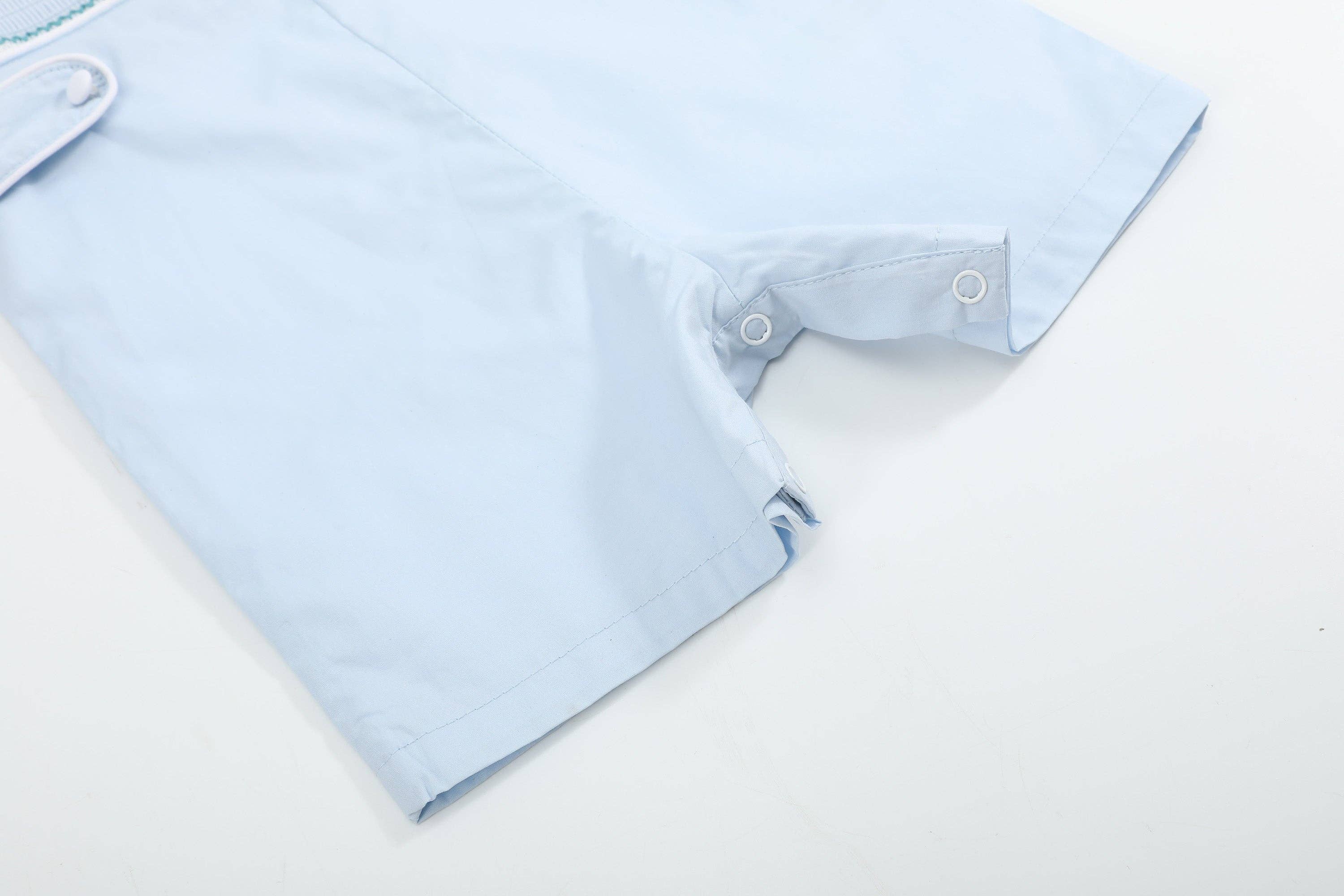 Blue Crosses Smocked JonJon