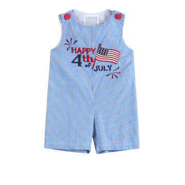 Lil Cactus Boys 4th of July Shortall