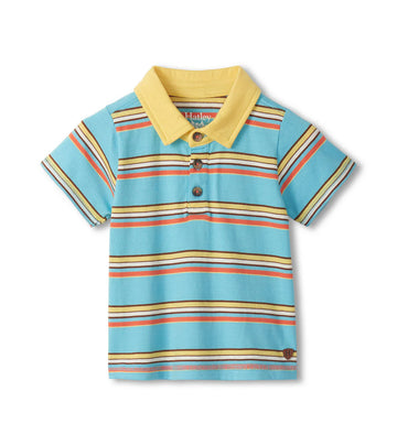 Hatley Baby & Toddlers Boys Camp Stripe Peached Jersey Polo T-Shirt