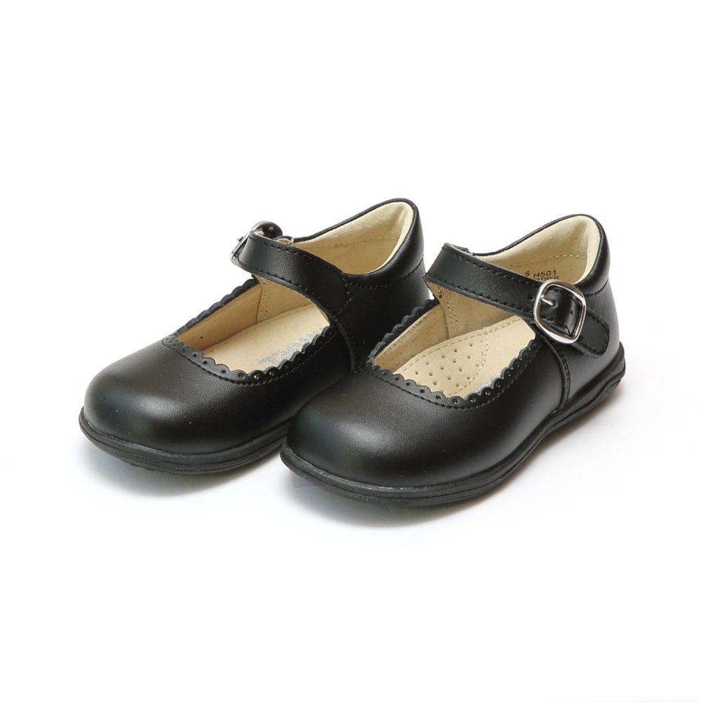 Angel Chloe Black Scalloped Mary Jane – Ashton House LLC