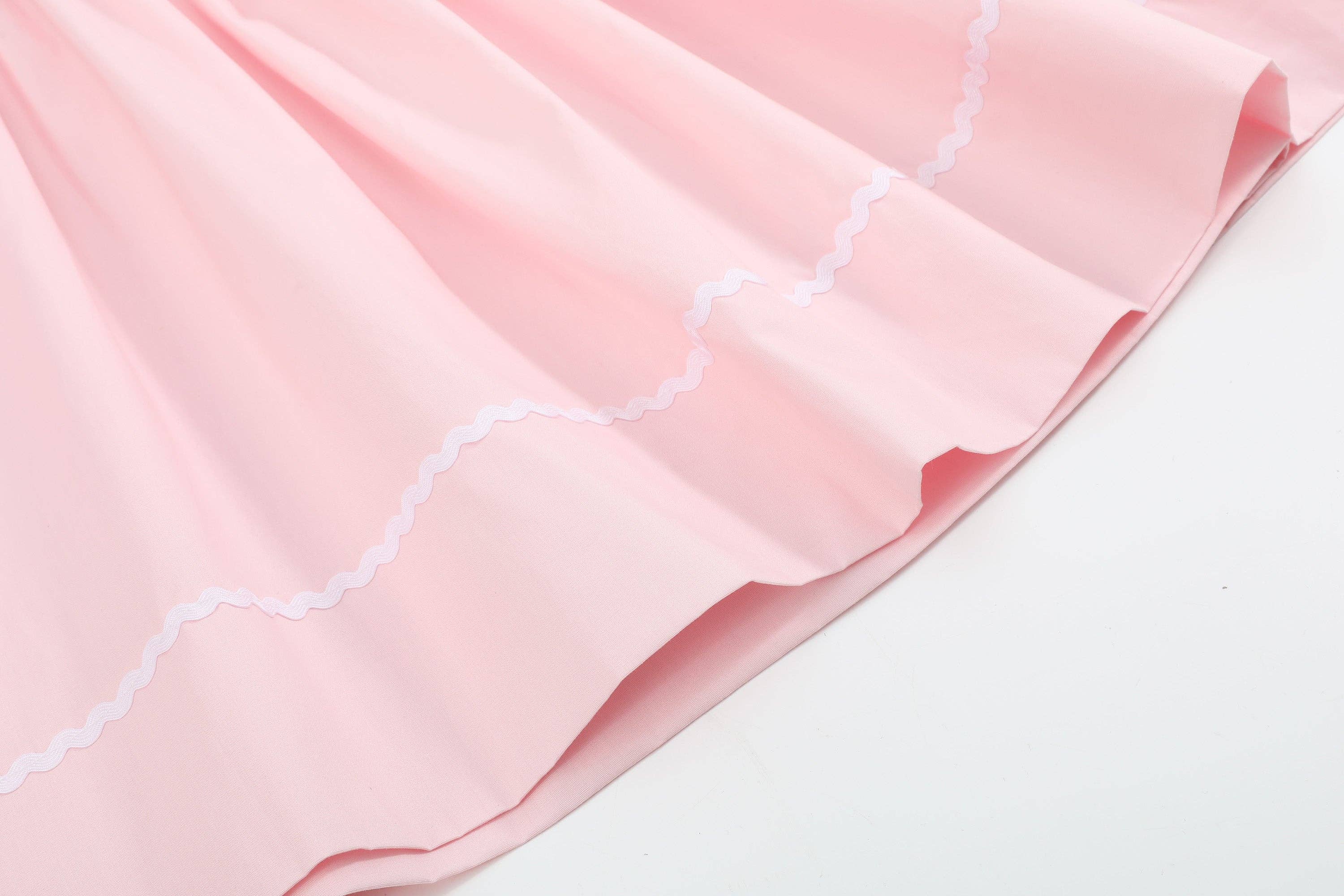 Pink Butterflies Smocked Bishop Dress