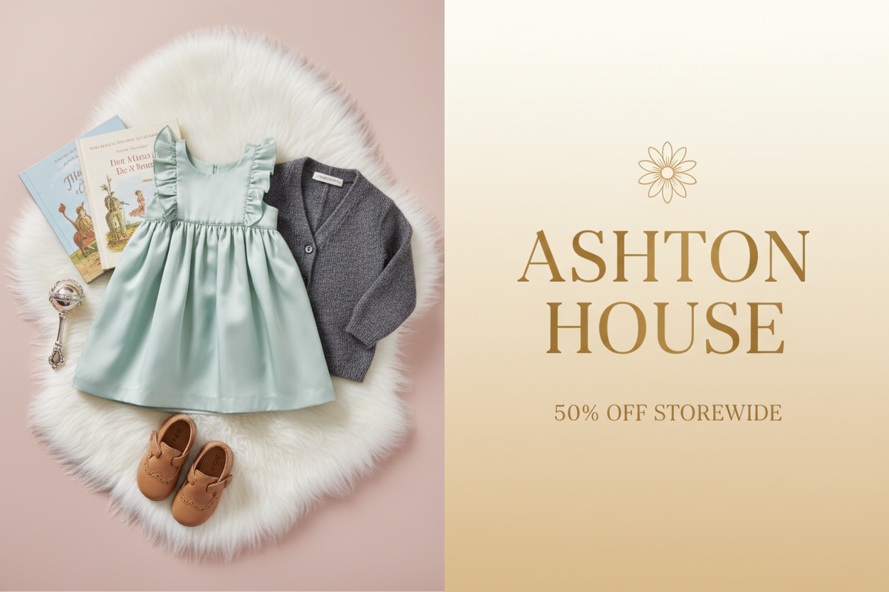 Ashton House Banner with More Elegant Font