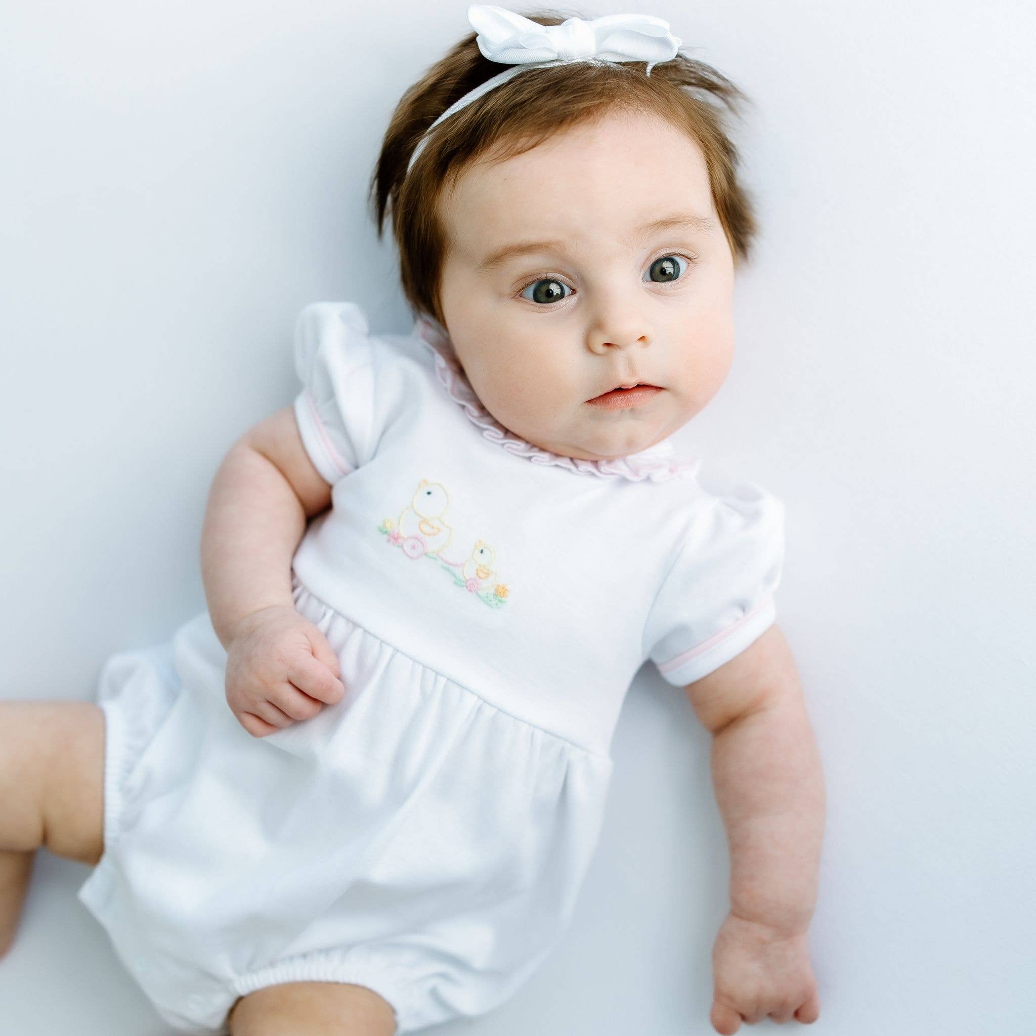 Vintage Duckie Pulltoy Bubble - Pink: 6 Months