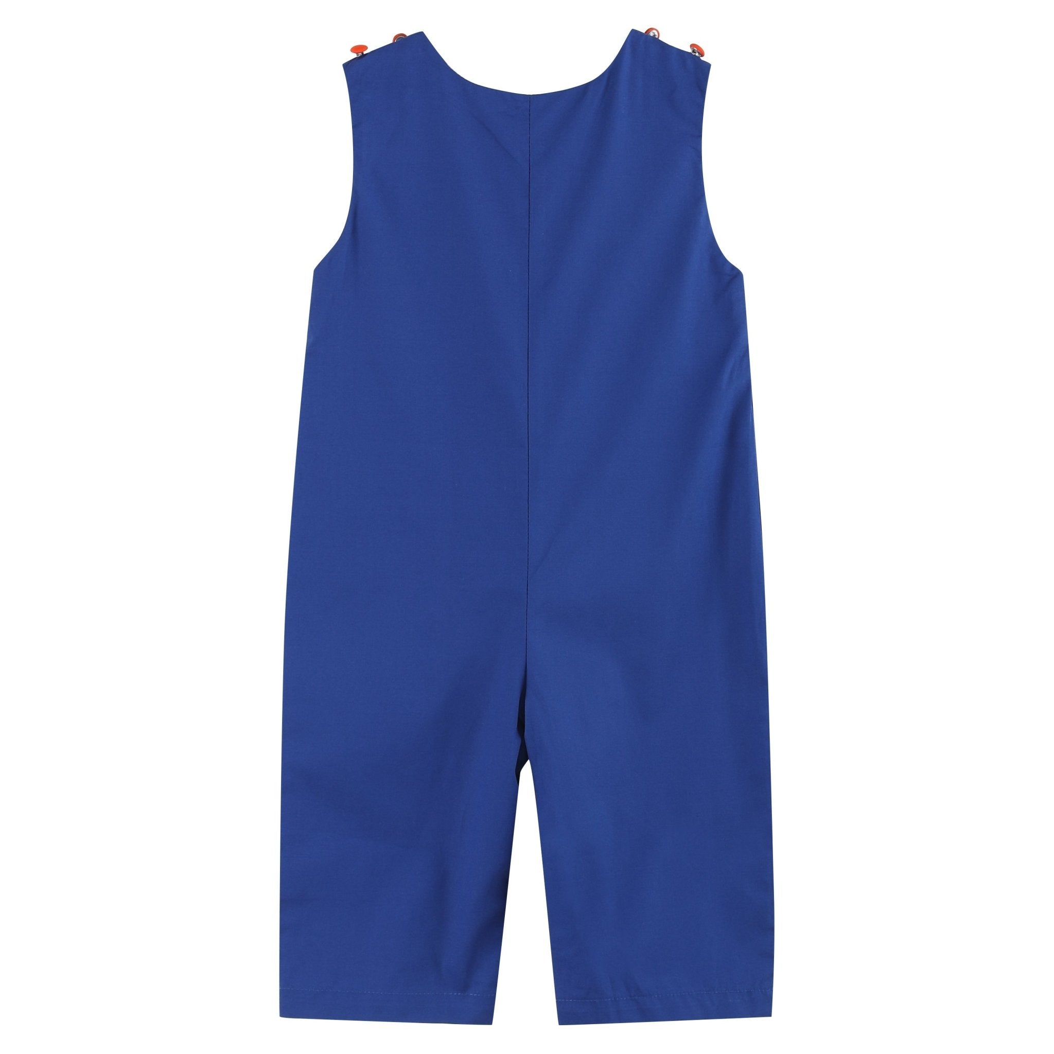 Blue and Orange Football Smocked Longalls