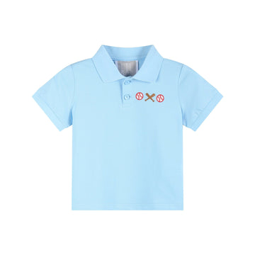Blue Baseball Polo Shirt