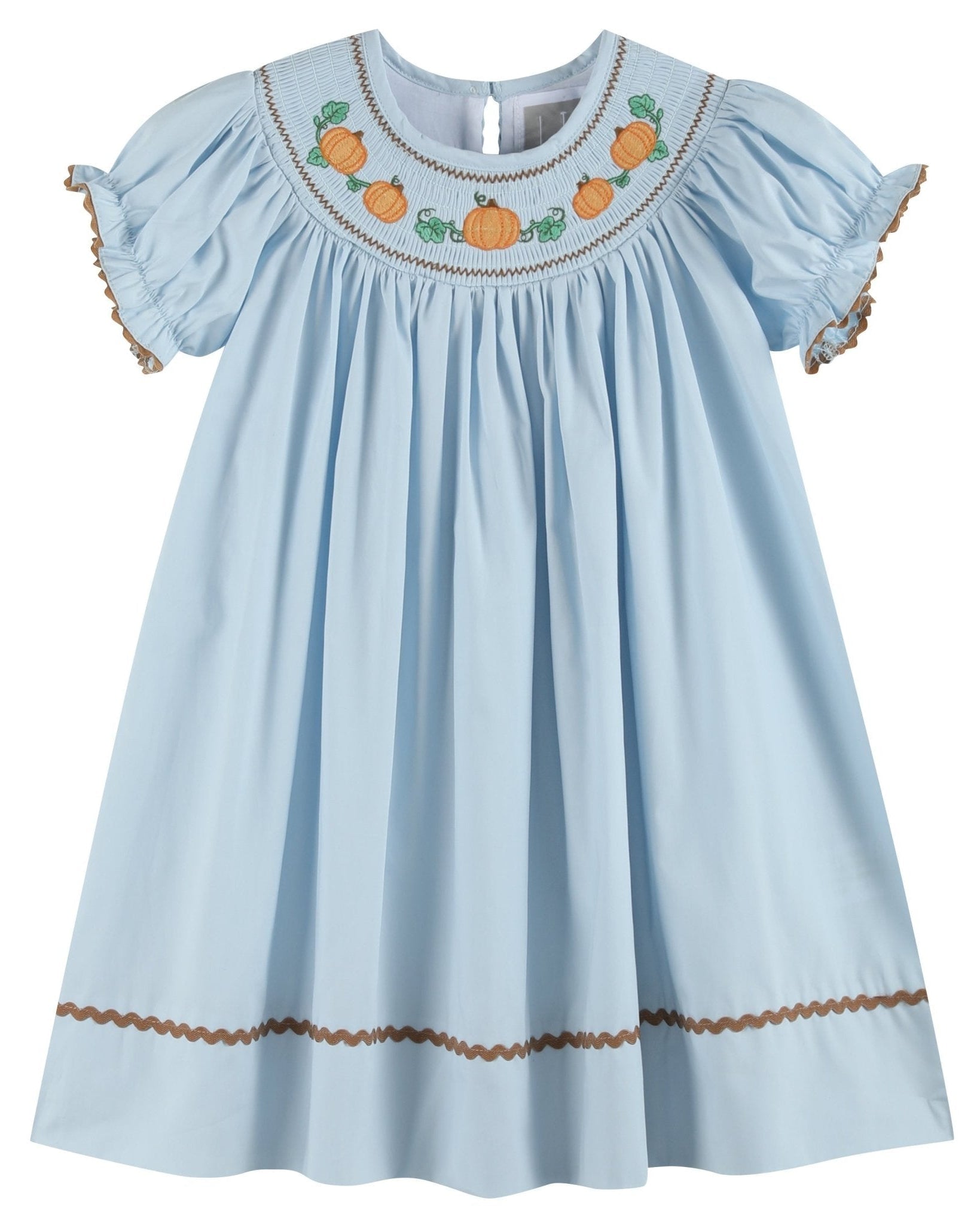 Blue Pumpkin Smocked Bishop Dress