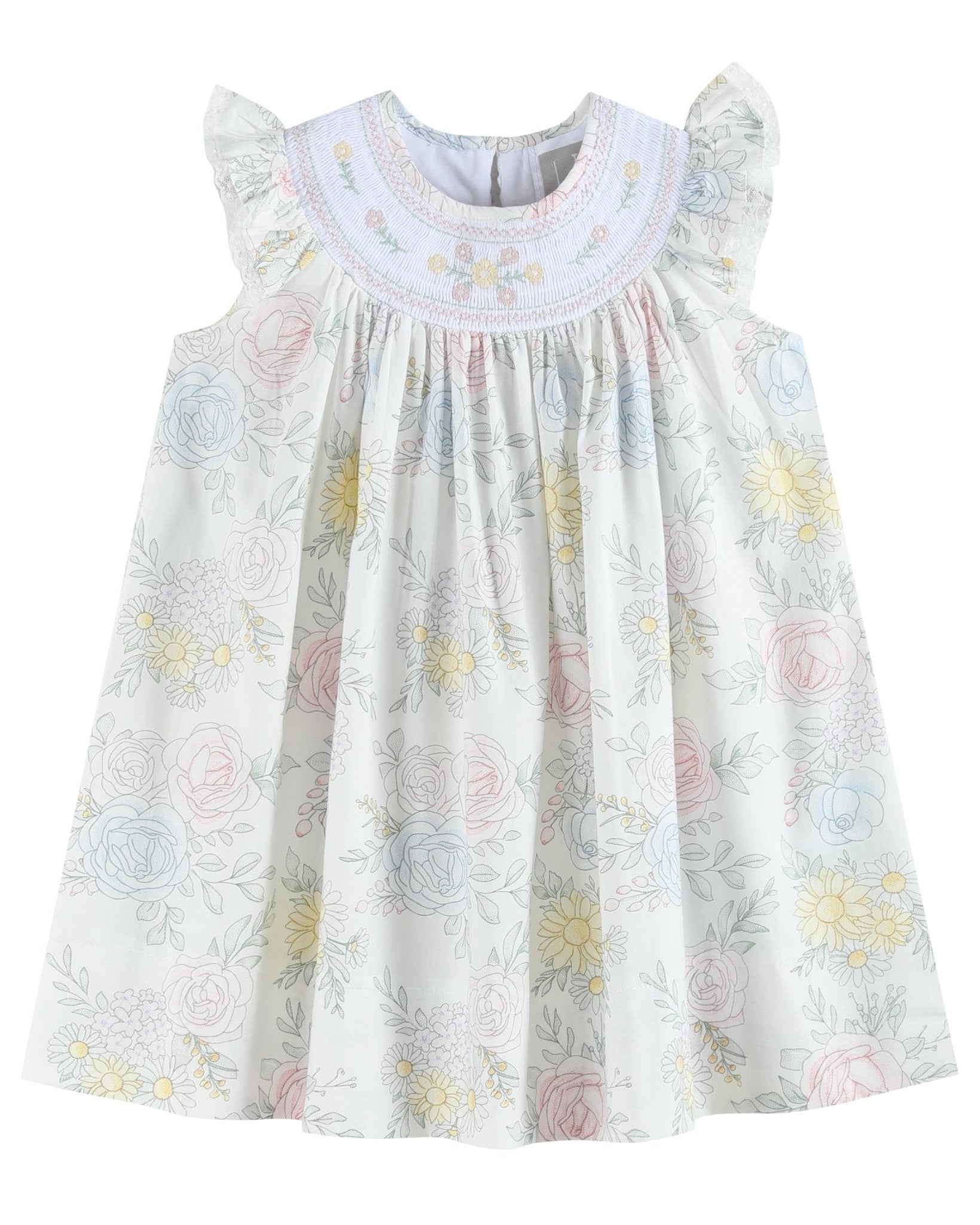 Bouquet Floral Smocked Bishop Dress