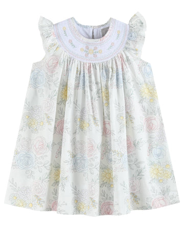 Bouquet Floral Smocked Bishop Dress