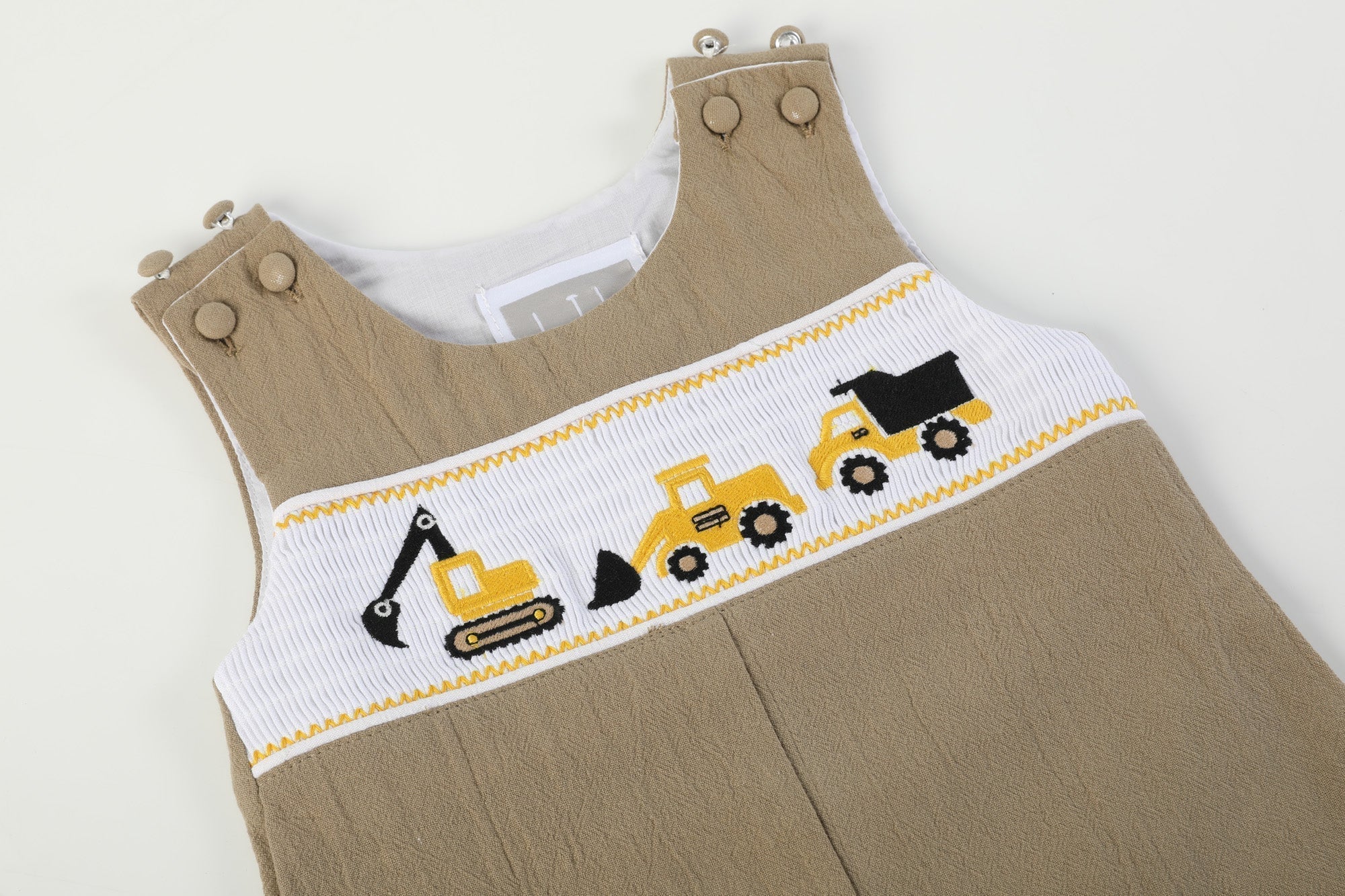Brown Construction Smocked Longalls