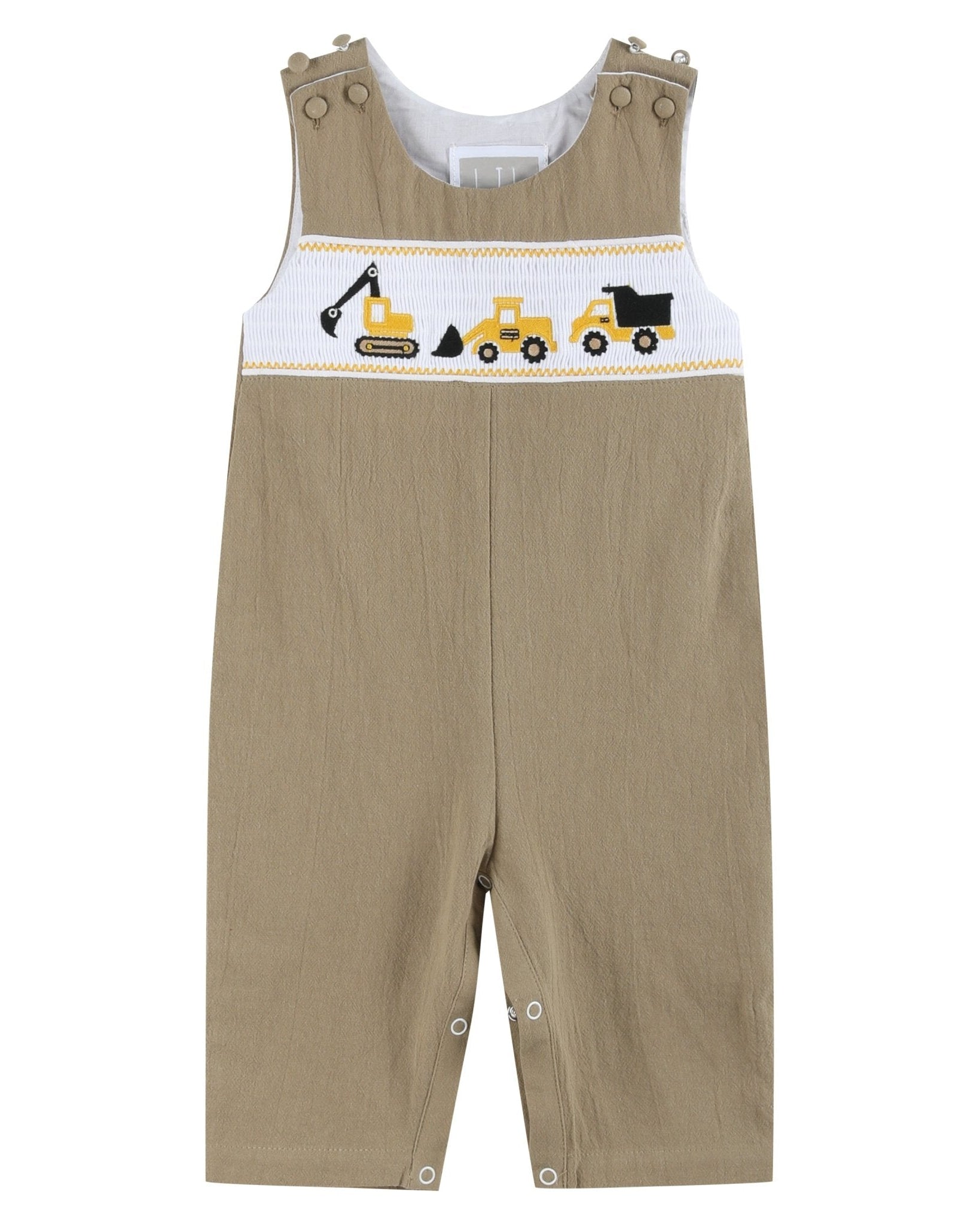 Brown Construction Smocked Longalls