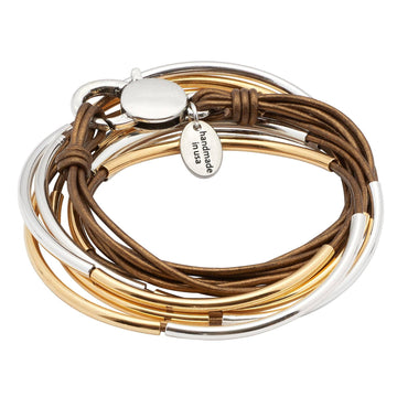 Lizzy Classic 4 Strand Gold & Silver : Large