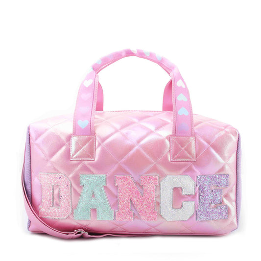 'Dance' Metallic Quilted Large Duffle Bag