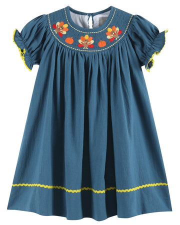 Cobalt Blue Turkey Bishop Dress