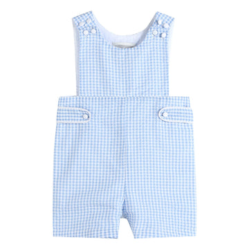 Light Blue Gingham Jon Jons: 18-24M