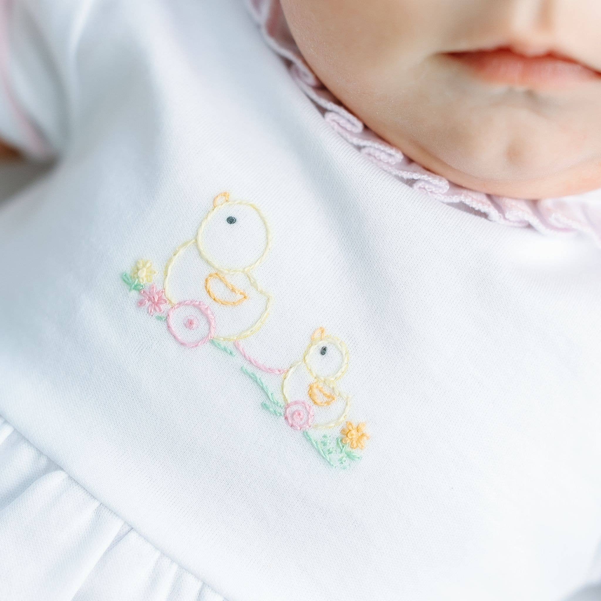 Vintage Duckie Pulltoy Bubble - Pink: 6 Months