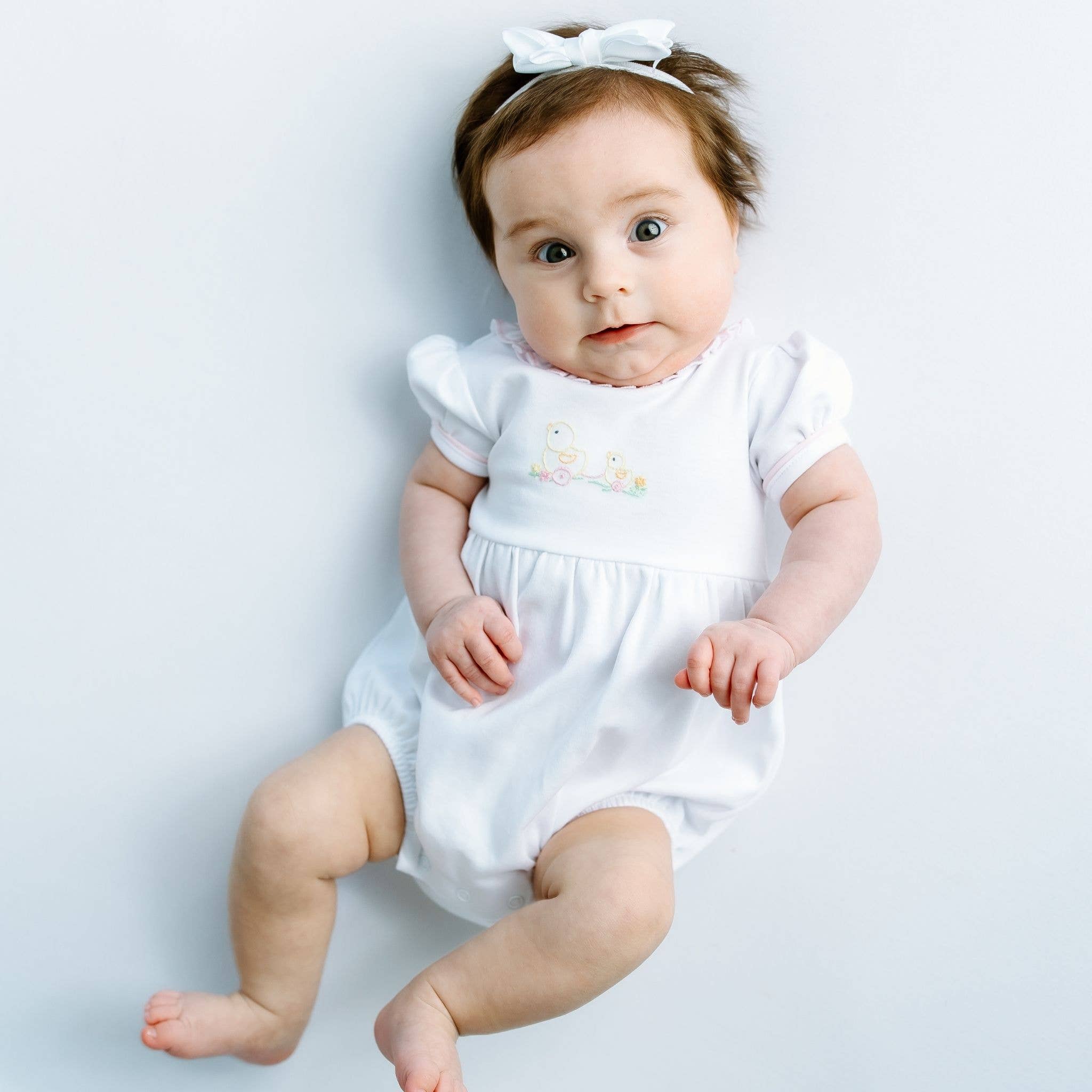 Vintage Duckie Pulltoy Bubble - Pink: 9 Months