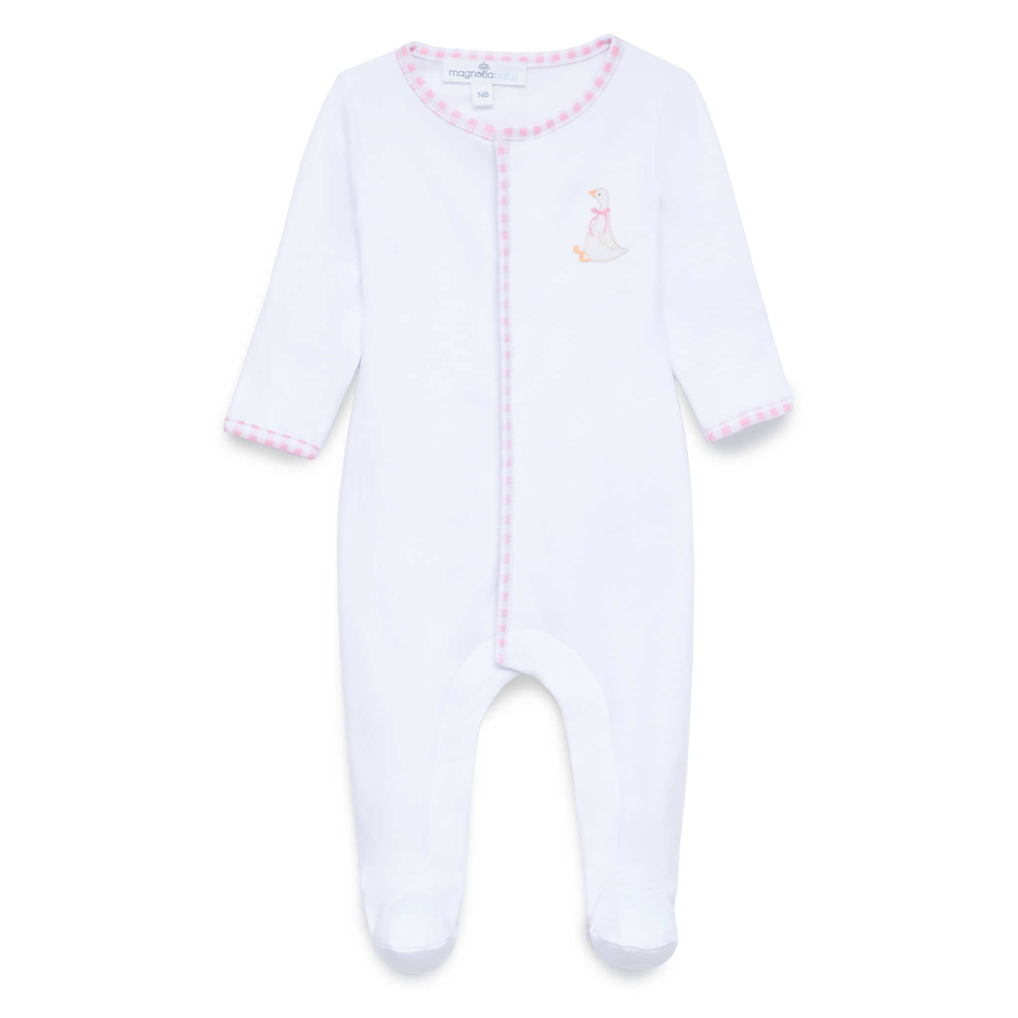 Silly Goose Footie - Pink: Newborn