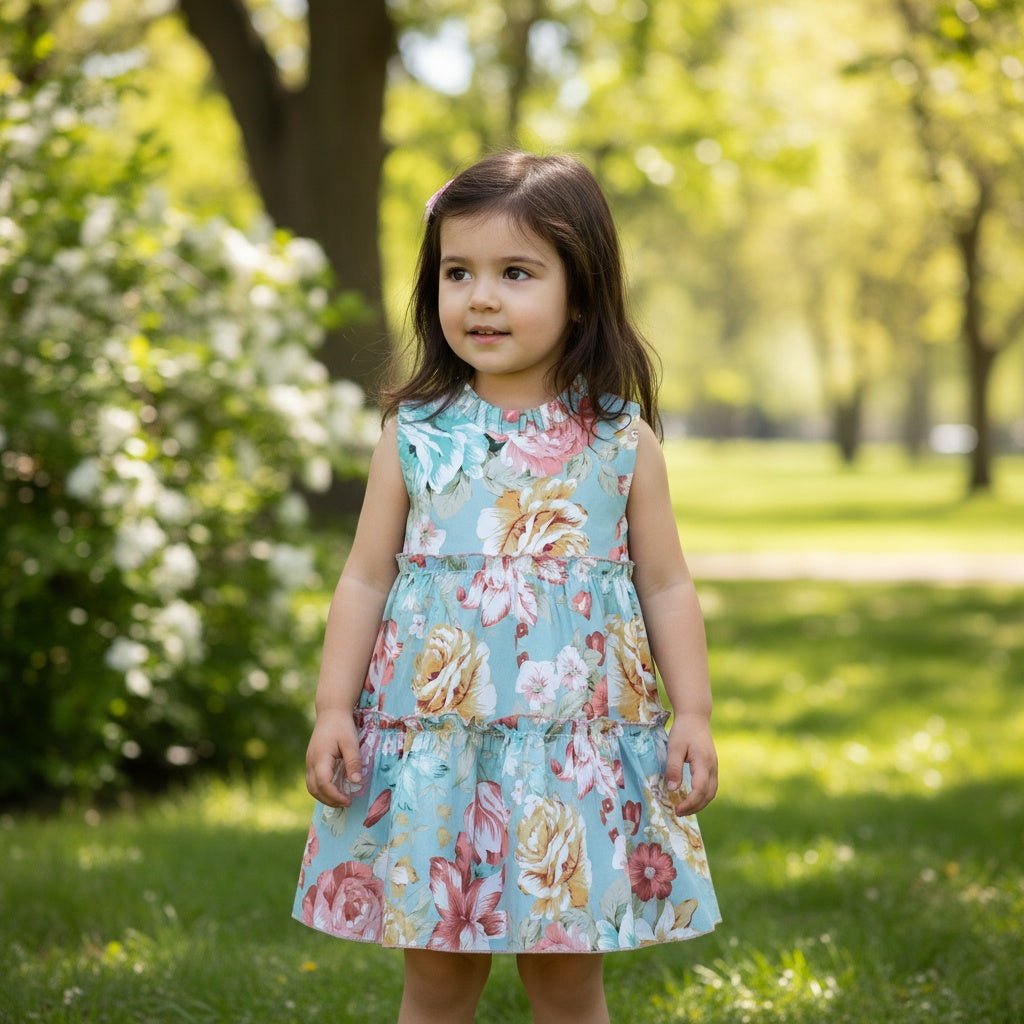 Floral Print Ruffle Tiered Dress