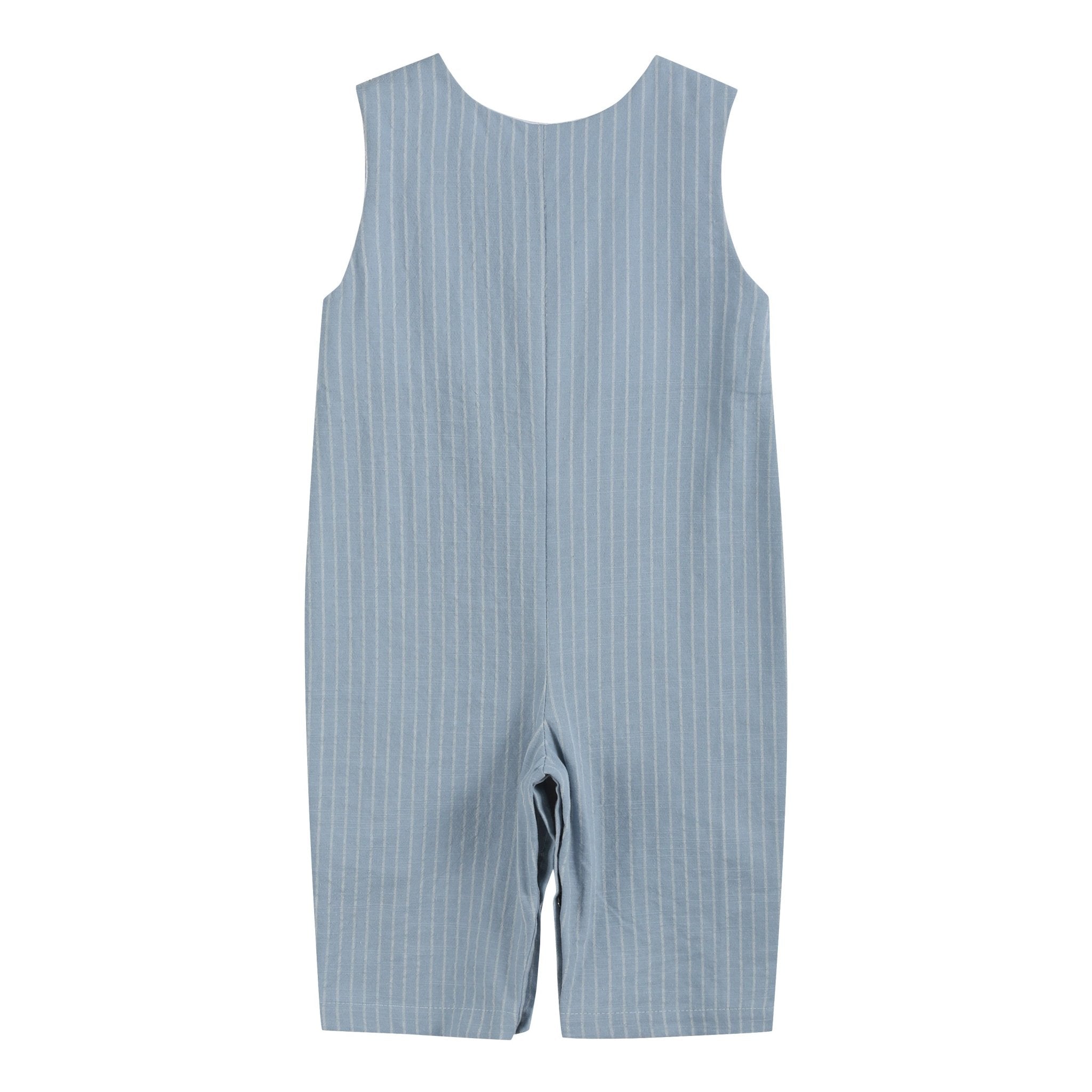 Light Blue Pinstripe Turkey Smocked Longalls