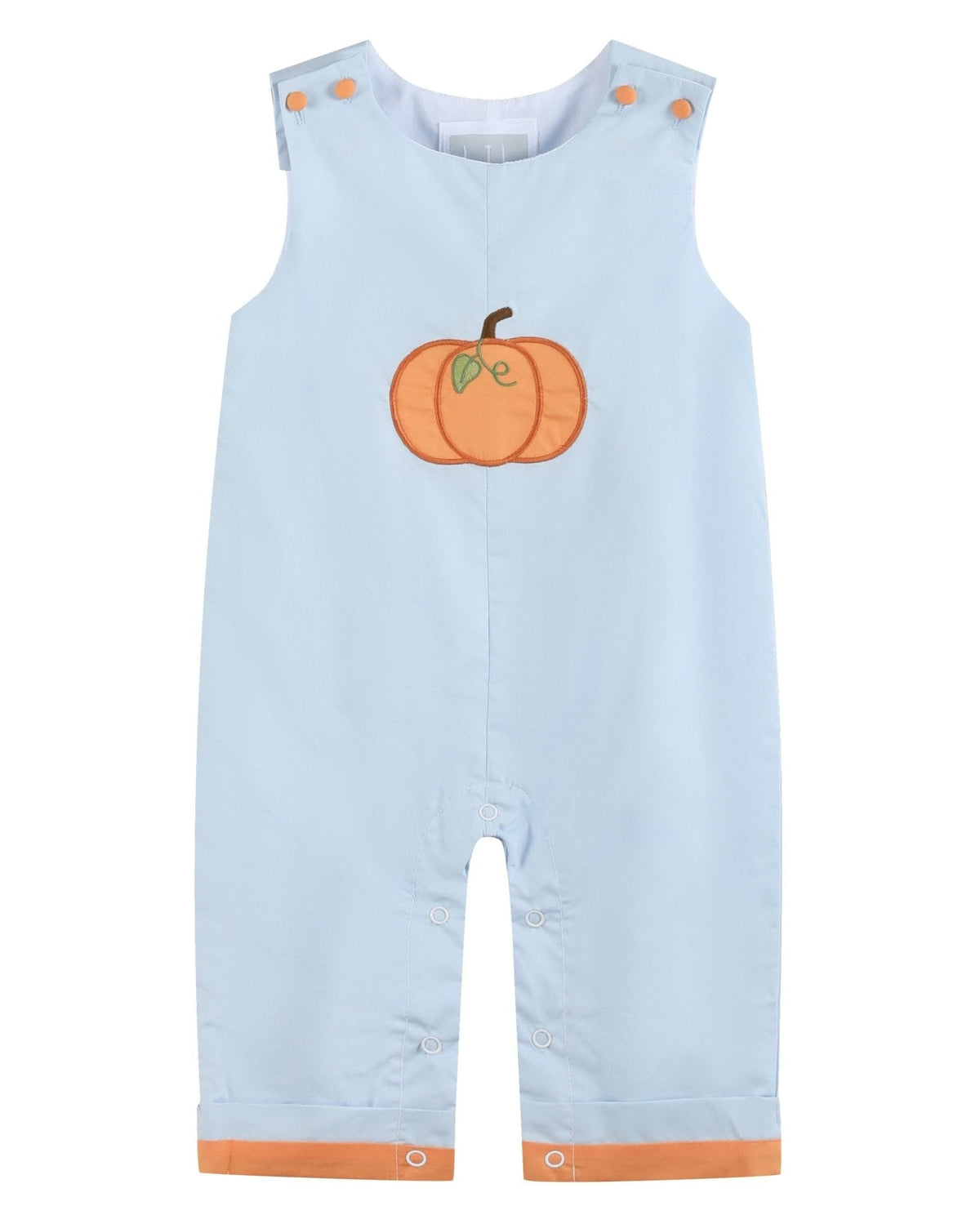 Light Blue Pumpkin Applique Longalls