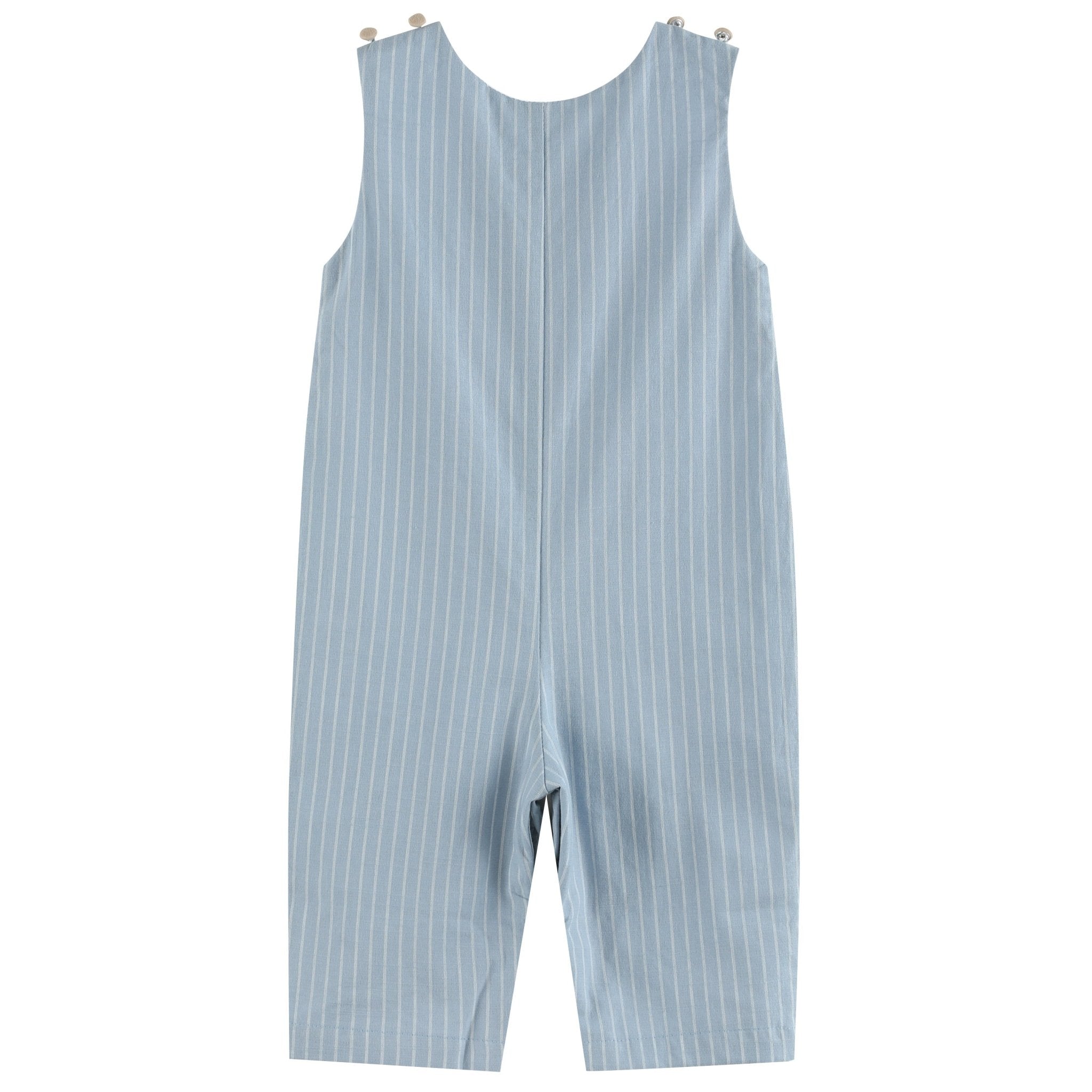 Light Blue Puppy Smocked Longalls