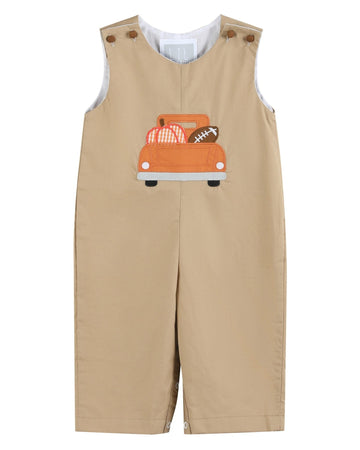 Light Brown Pumpkin Football Truck Longalls