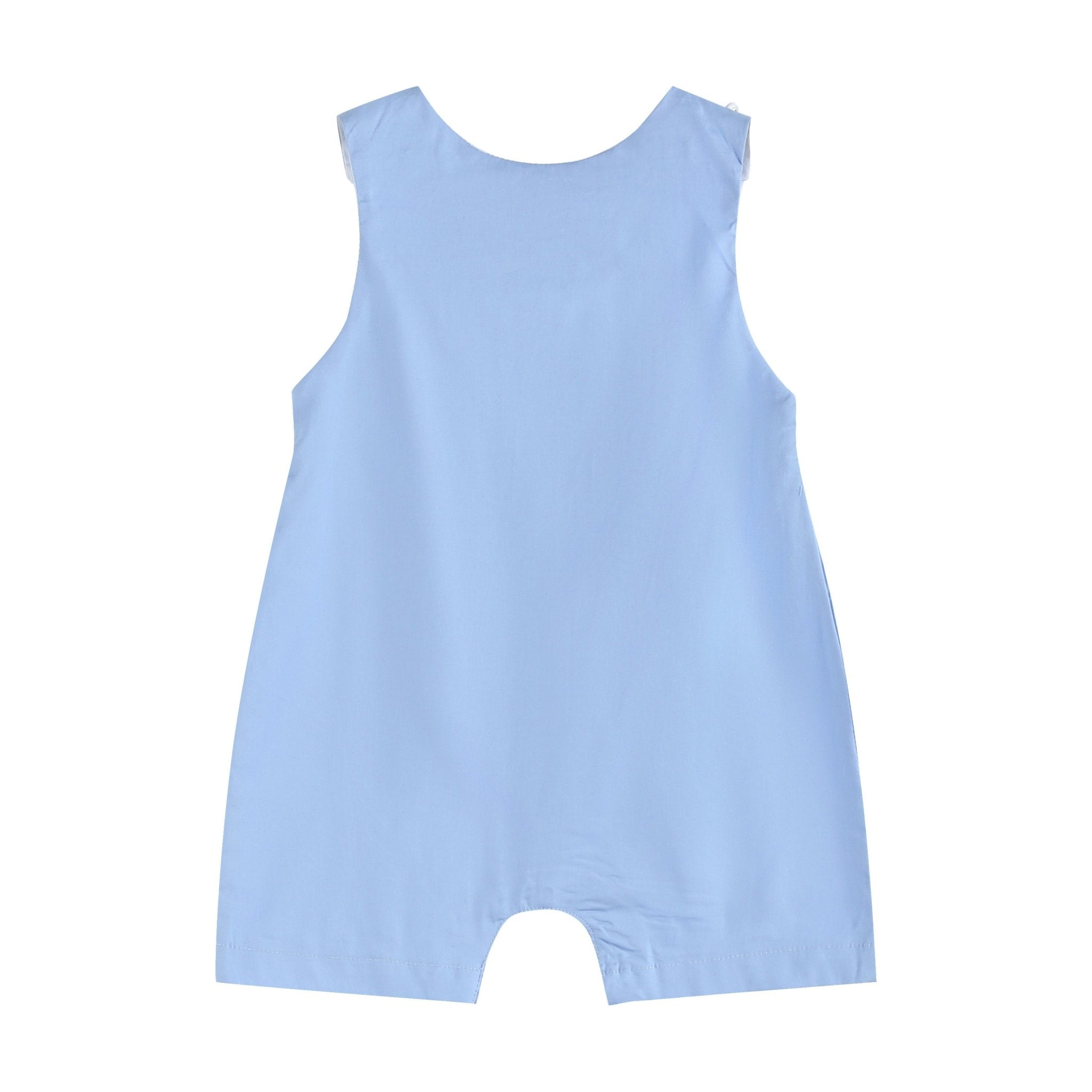 Periwinkle Blue Crosses Smocked Jon Jon